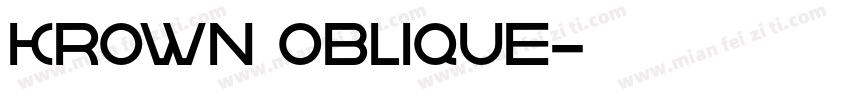 krown oblique字体转换